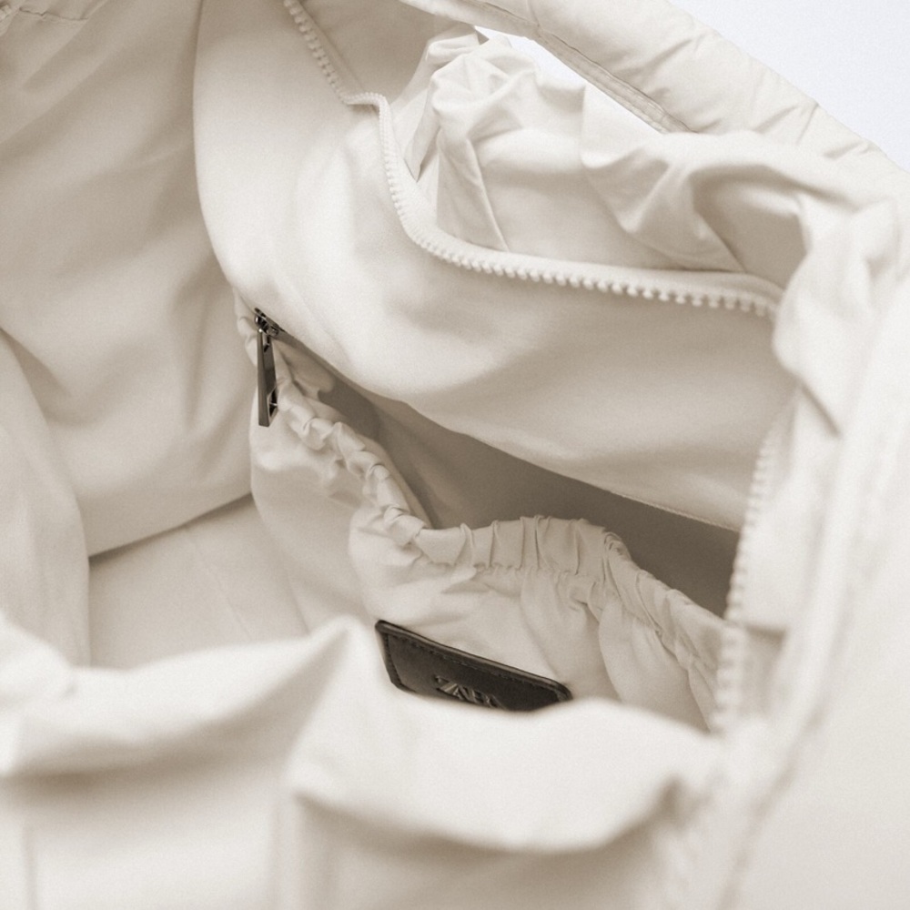 ZARA XL BNWT Ruffled Bucket Bag - Picture 5 of 6